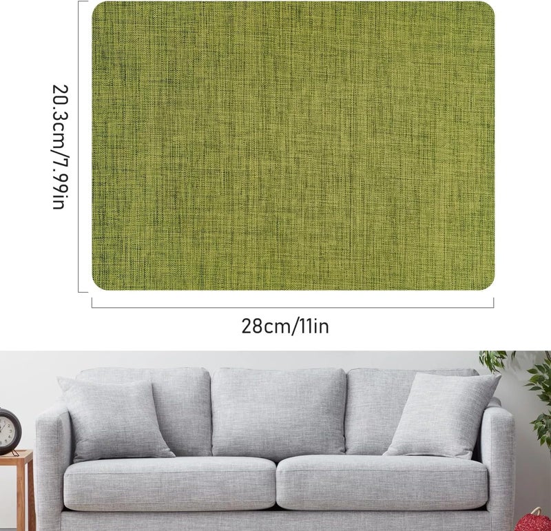 EMORBALS 2Pcs 8 * 11Inch Couch Patches Repair Fabric, Self-Adhesive Couch Repair Patch with Strong Glue, Repair Patch for Sofa, Tote Bags, Car Seats, Furniture,Etc(Green) - Image 2